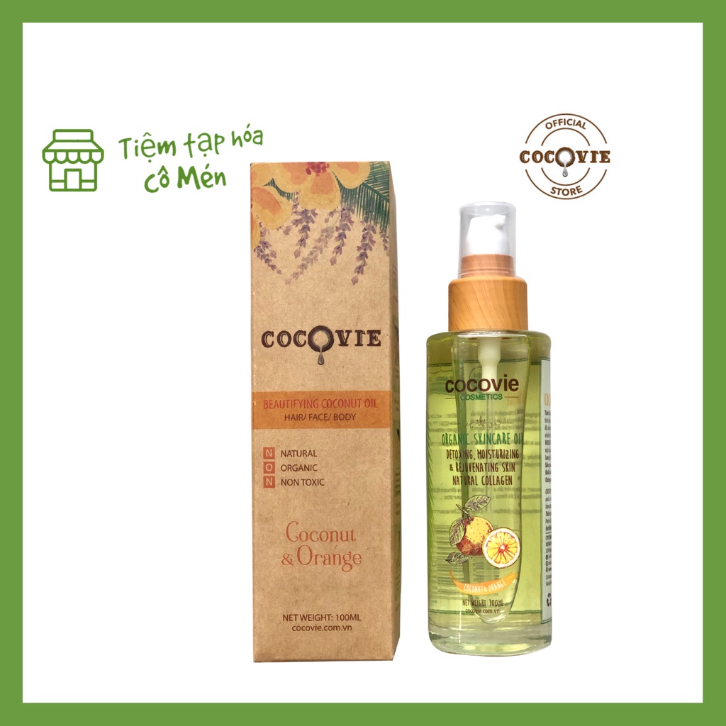[CHÍNH HÃNG] Tinh Dầu Dừa Cam Nguyên Chất 100ml - Cocovie Beautiflying Coconut Oil With Orange | BigBuy360 - bigbuy360.vn