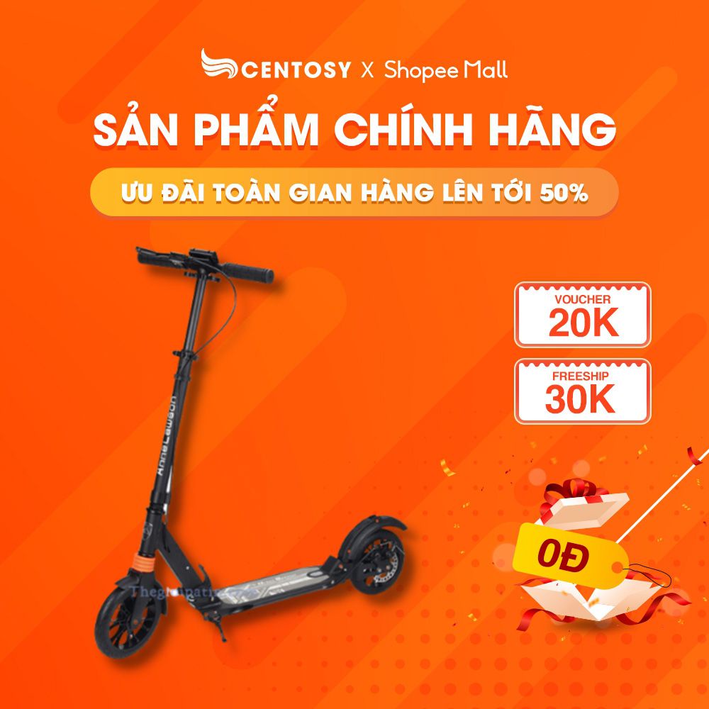 Xe Scooter Người Lớn 2 Bánh Thể Thao [Centosy - ALS A5D] - Có Phanh Tay, Gấp Gọn Tiện Lợi - Centosy Miền Bắc