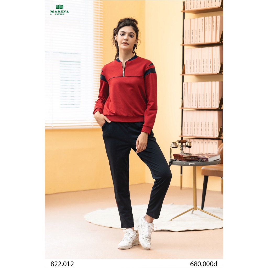 Bộ Đồ Thu Đông Nữ MARINA NGUYỄN Thiết Kế Dài Tay, Kiểu Dáng Trẻ Trung, Chất Liệu Cotton Mềm Mịn - 822012