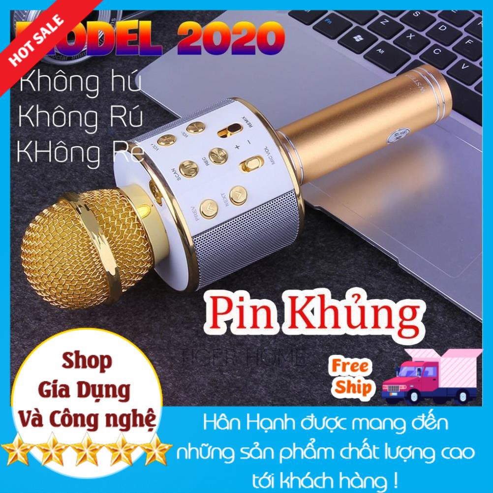 Mic Hát Karaoke Kiêm Loa Bluetooth Có thể hát qua Tv, Điện Thoại , Máy Tính kết nối ra loa thùng model 2022 Loại Xịn