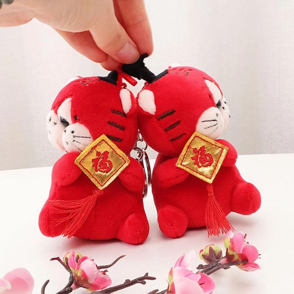 Móc Khóa Hình Chú Hổ Nhồi Bông Đáng Yêu