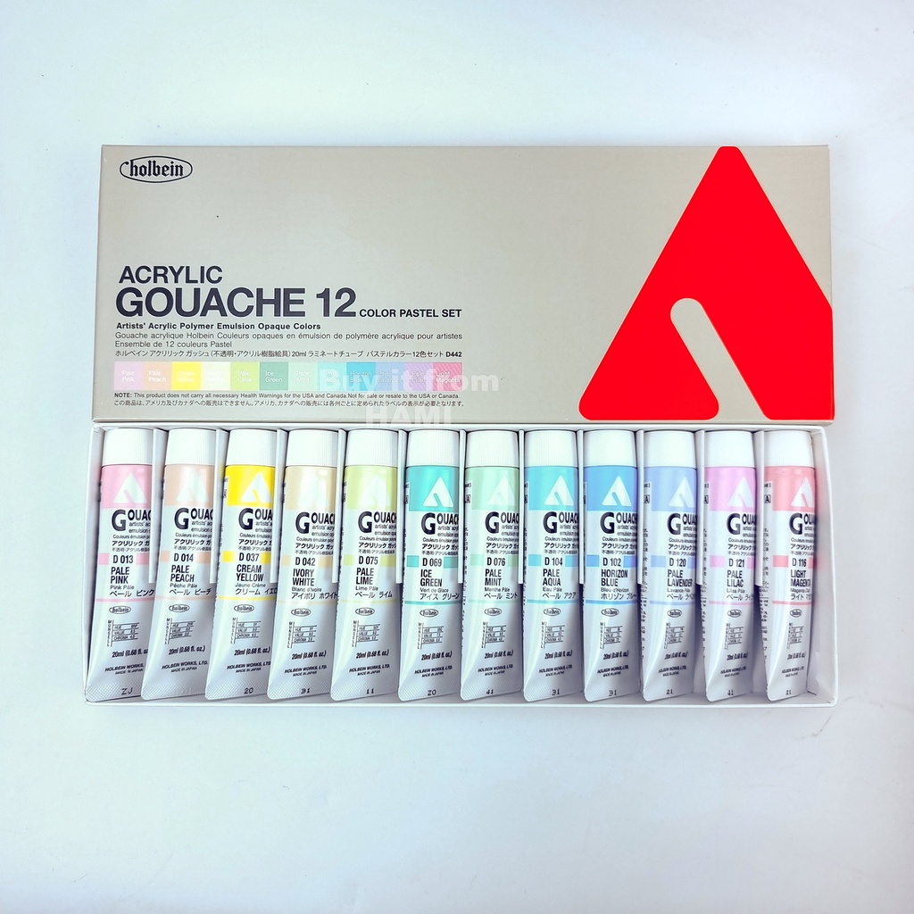 Màu Holbein Acrylic Gouache - PASTEL - 20ml