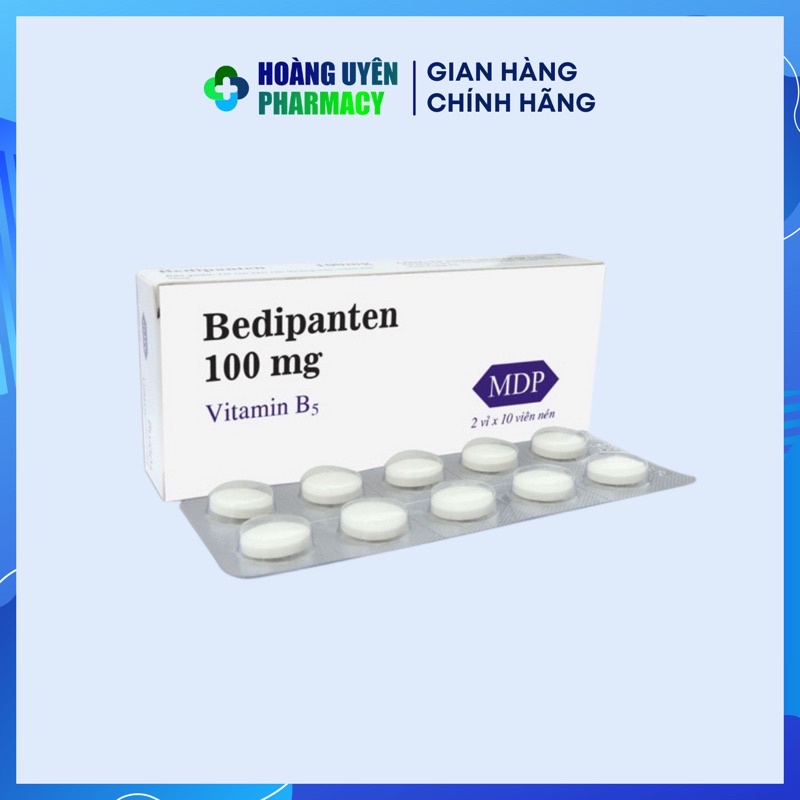 Vitamin B5 Bedipanten 100mg MDP - Hộp 20 viên