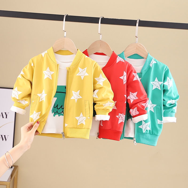 Áo khoác bóng chày chống gió thời trang mùa thu cho bé trai