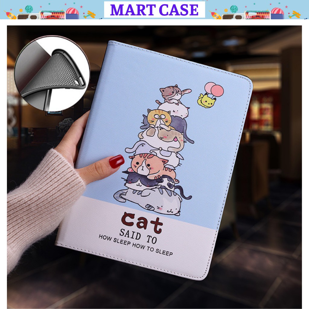 Bao da ipad Air 4 silicon hình Mèo cute ốp ipad Air 2/Pro 11''/9.7/10.5/10.2 gen 7/8...MART CASE