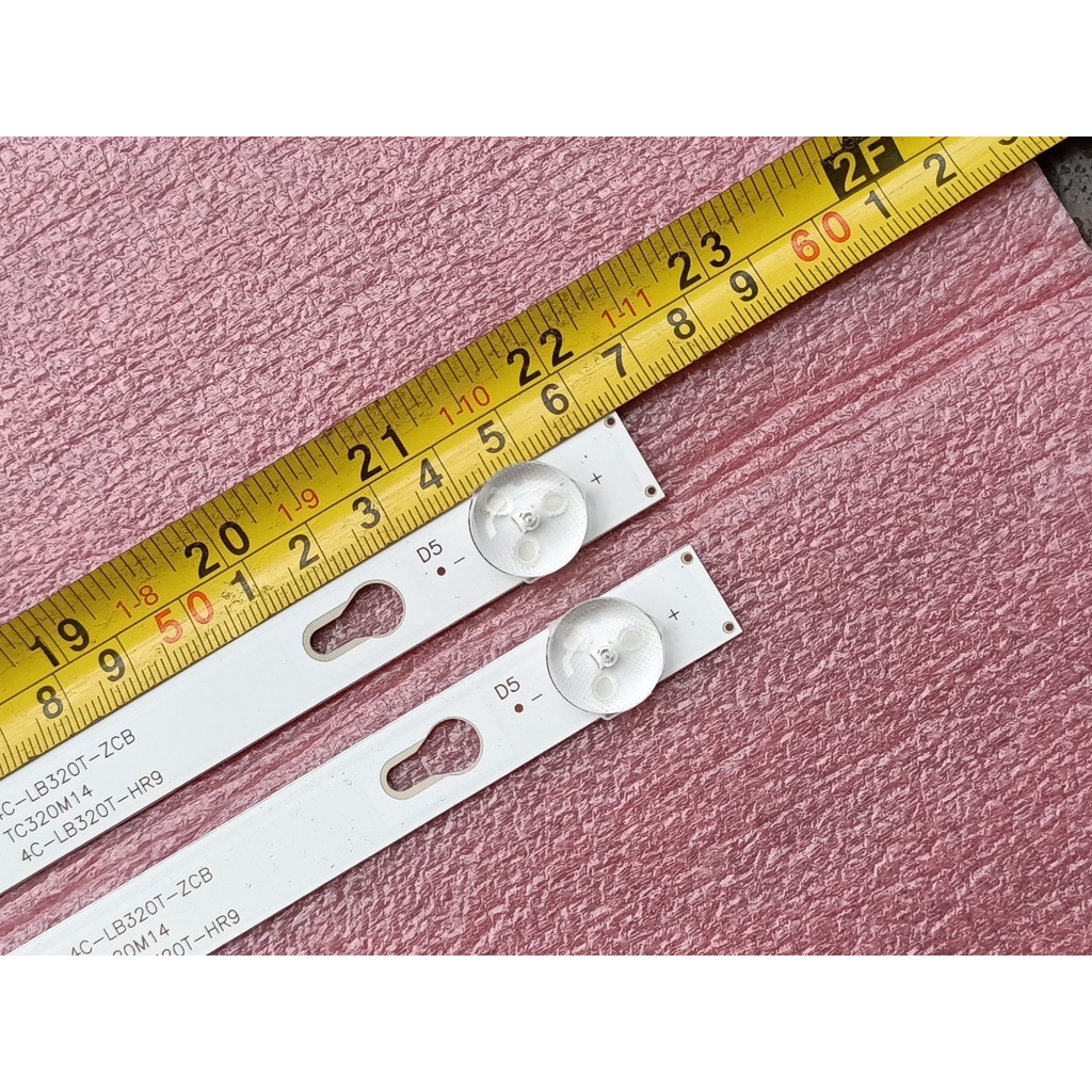 THANH ĐÈN LED TIVI TCL 32D3000 32S6300 32S6500 MỚI 100%, HÀNG ZIN HÃNG, BỘ 2 THANH MỖI THANH 5 BÓNG 