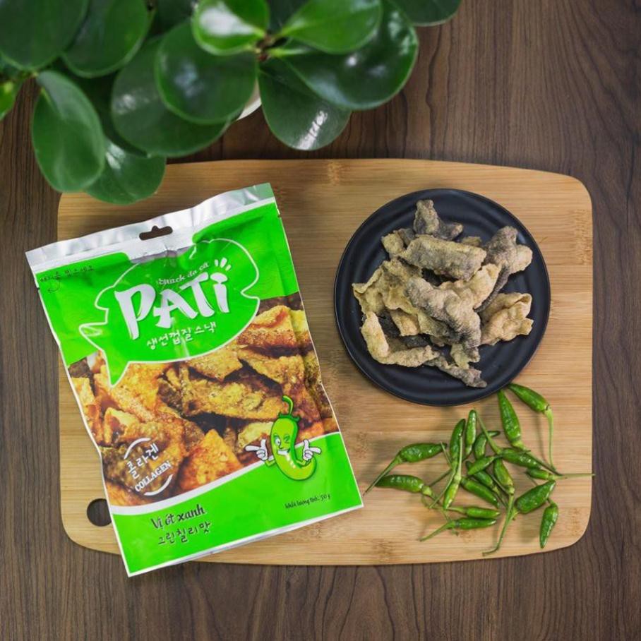 Snack Da Cá PATI Vị Ớt Xanh - Gói 50g