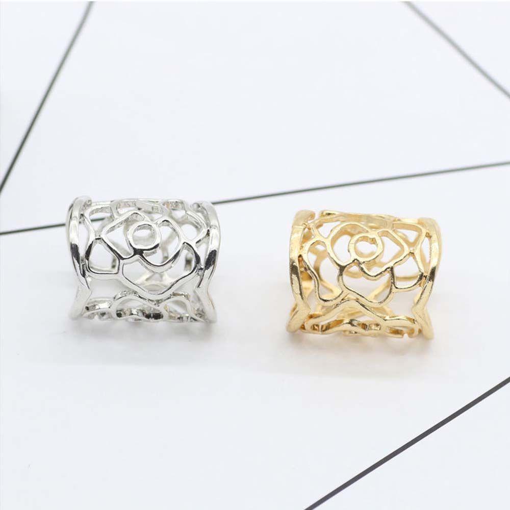 Khóa Cài Khăn Choàng Cổ Hình Tròn Rỗng Bằng Hợp Kim Đơn Giản Cho Nữ