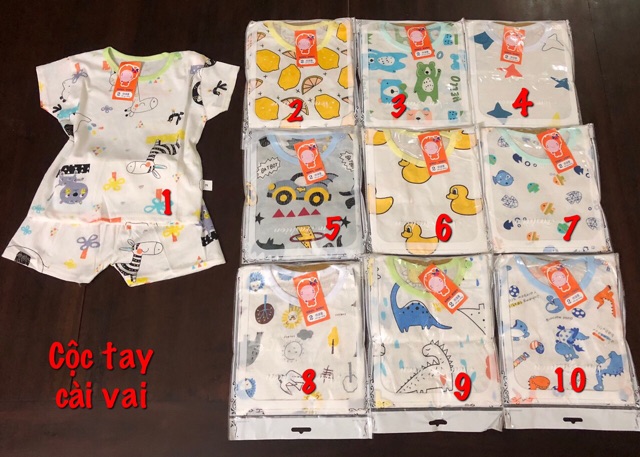 Bộ dài tay vải cotton thông hơi