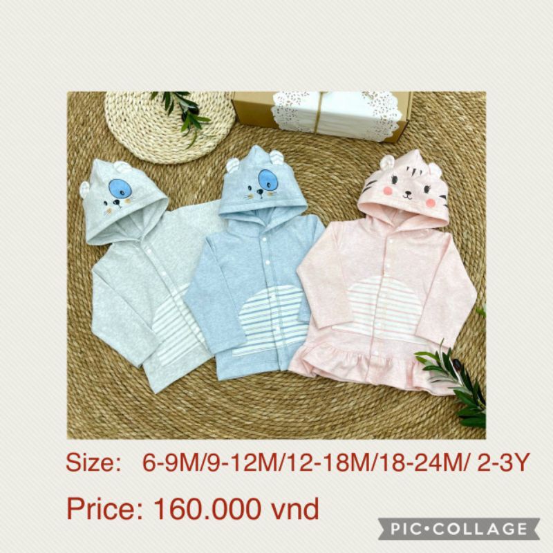 Moon_ Áo khoác nỉ Moon cho bé 6M - 3Y