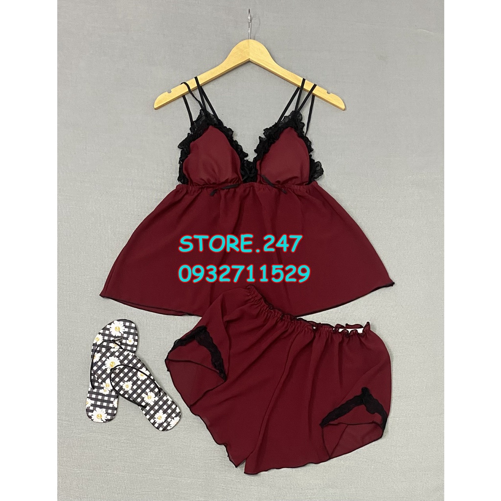 [SIZE 60-85KG] ĐỒ NGỦ VOAN MỎNG CÓ MÚT, VẢI VOAN MÁT NHẸ MẶC RẤT THÍCH, HÀNG NHÀ TỰ MAY