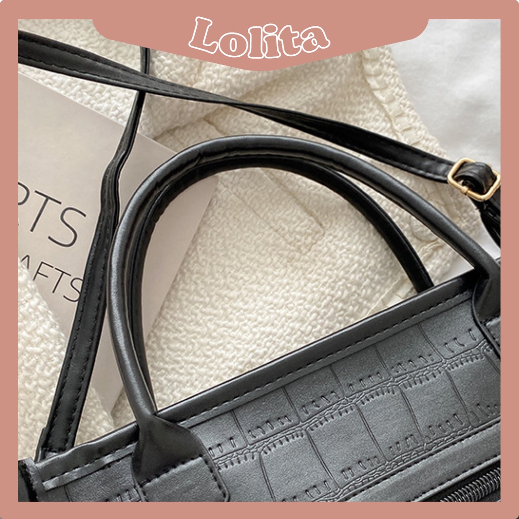 Túi xách nữ công sở da rắn cỡ đeo chéo LOLITA