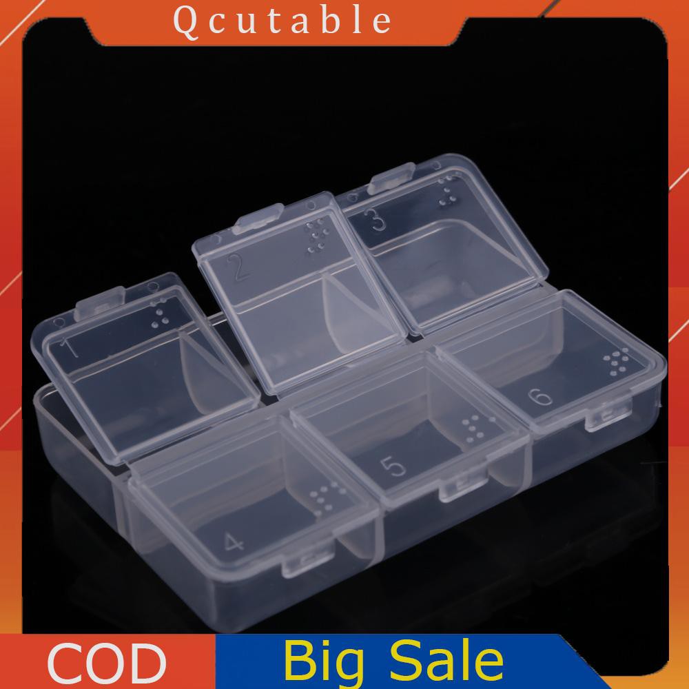 Hộp Nhựa Đựng Thuốc 6 Ngăn Tiện Lợi