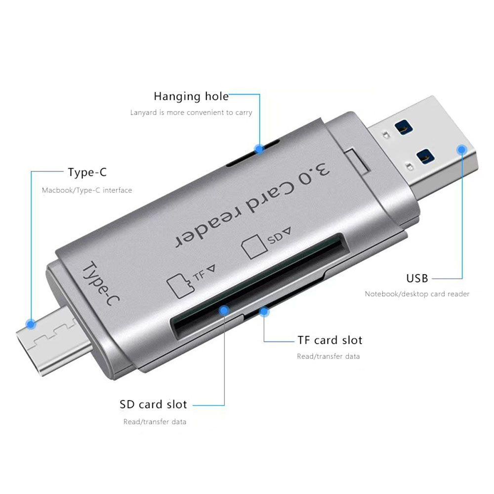 Đầu Đọc Thẻ Nhớ Usb 3.0 Type C Tốc Độ Cao Chuyên Dụng Cho Máy Tính