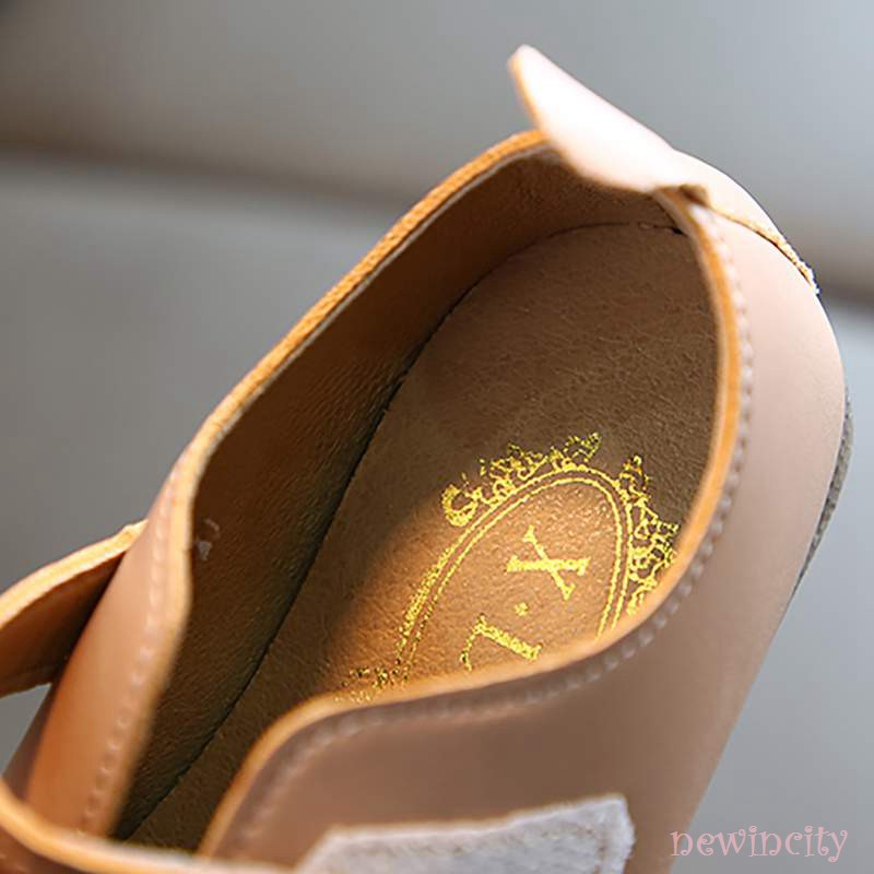 Giày búp bê đính nơ đế mềm chống trượt phong cách Hàn Quốc cho bé gái