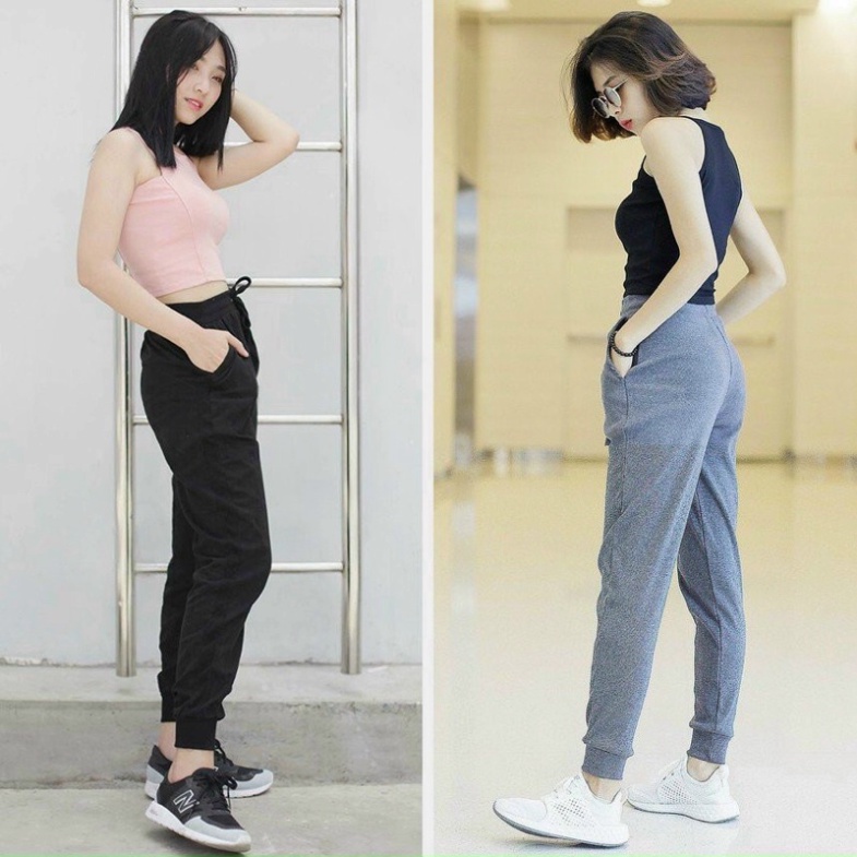 Quần Jogger Len Tăm Unisex Chun Ống Bó Thun