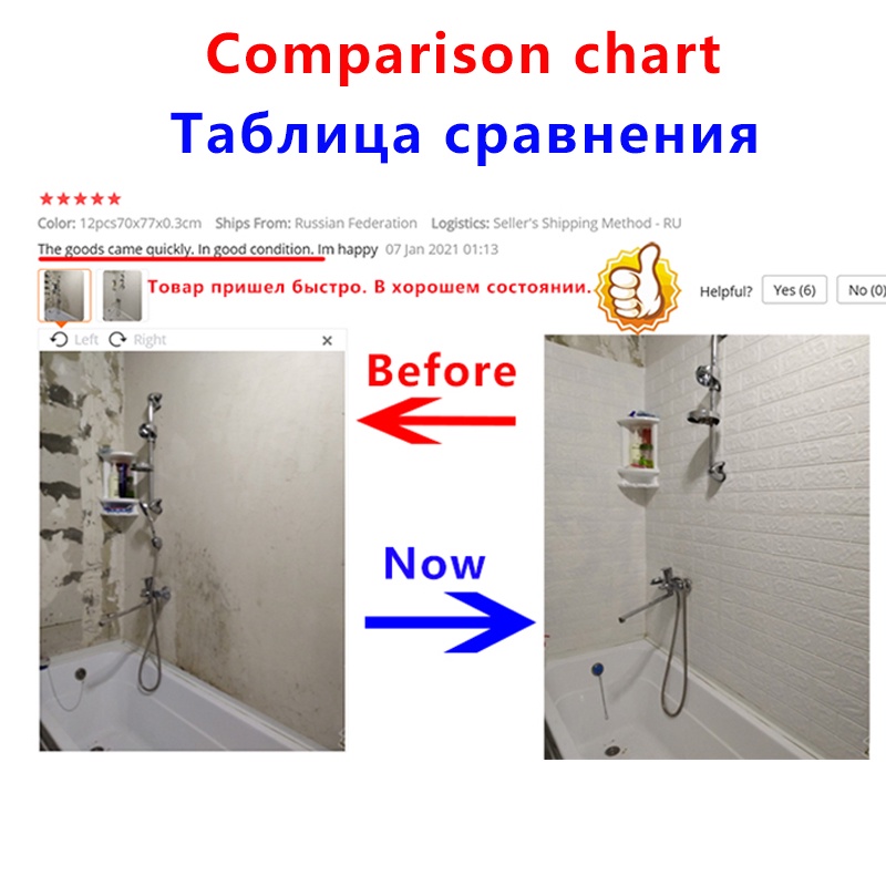 Giấy Dán Tường Bằng Xốp Giả Gạch 3D Trang Trí Phòng Khách / Phòng Ngủ