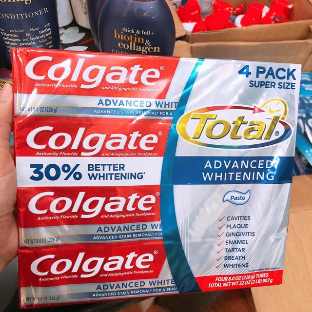 Kem đánh răng Colgate Advanced Whitening (226g) - Mỹ