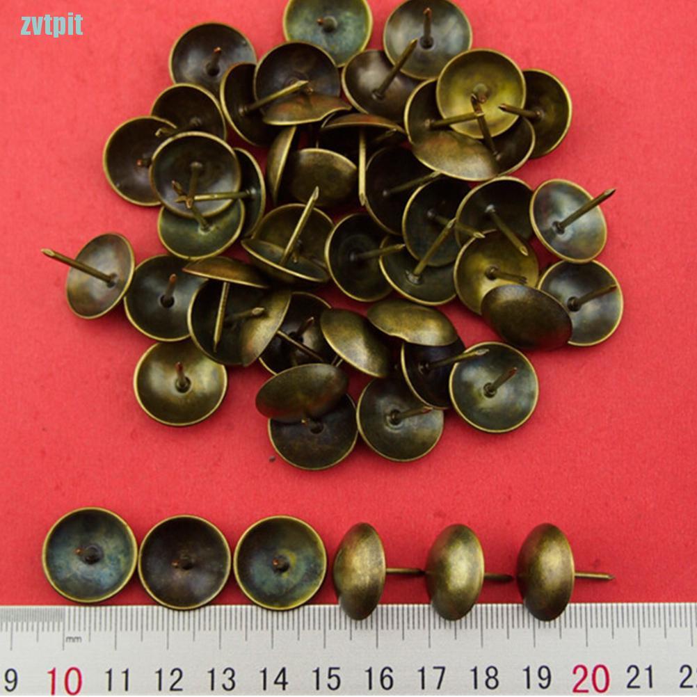 [ZVT] 100pcs/pack Vintage Upy Nails Bronze Metal Tags Furniture Sofa Shoe Door Decorative Tack Stud,  PT