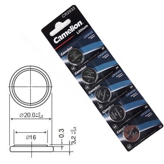 Pin CR2032 Camelion 3V Lithium vỉ 5 viên