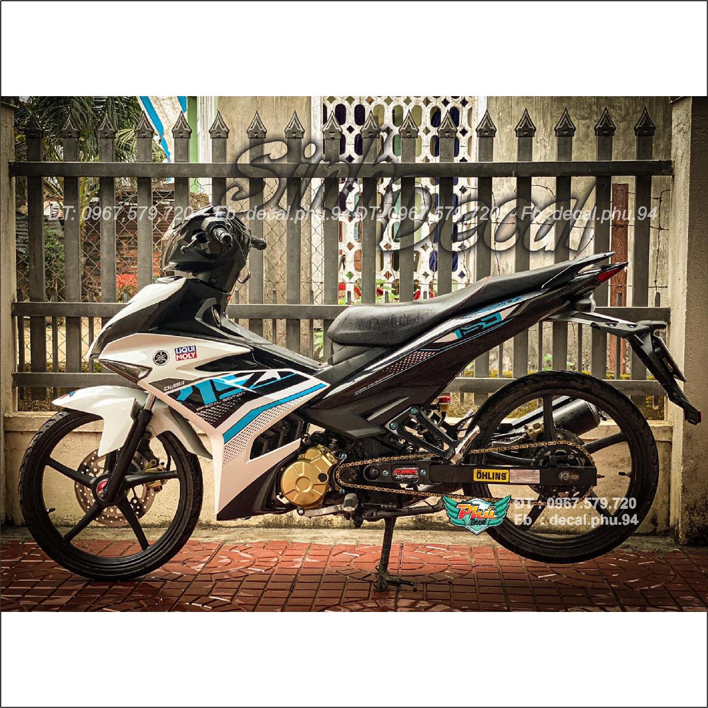 Tem Rời Exciter 150 Y15Zr Trắng đen (J)