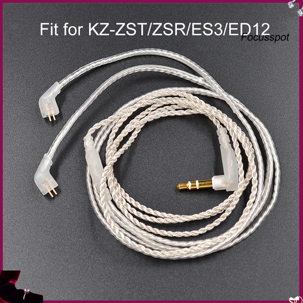 Dây Cáp Tai Nghe Fs-1.2M 3.5mm Trrs 0.75mm 2pin Cho Kz-Zst / Ed12 / Es3 / Zsr