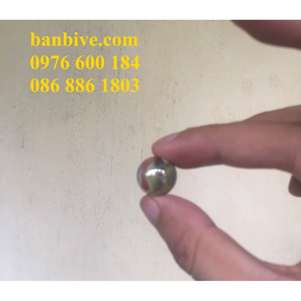 Bi ve - bộ viên bi thủy tinh vân trong vân ngoài trộn nhiều màu 16mm bộ 10 viên