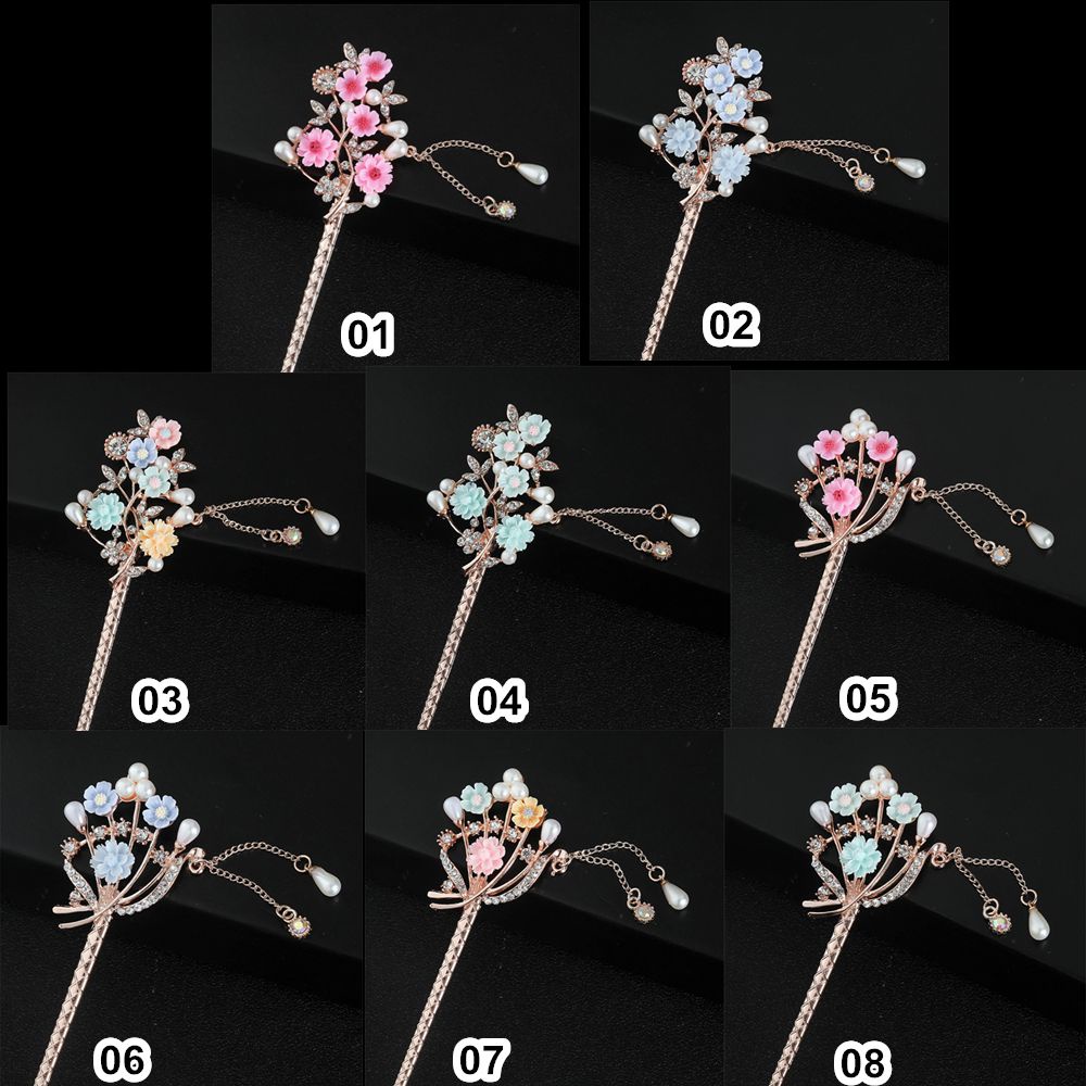 Kẹp tóc hình hoa phong cách Trung Quốc cổ điển thời trang MIHAN1