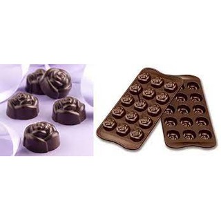 Khuôn làm rau câu, socola silicon hoa hồng