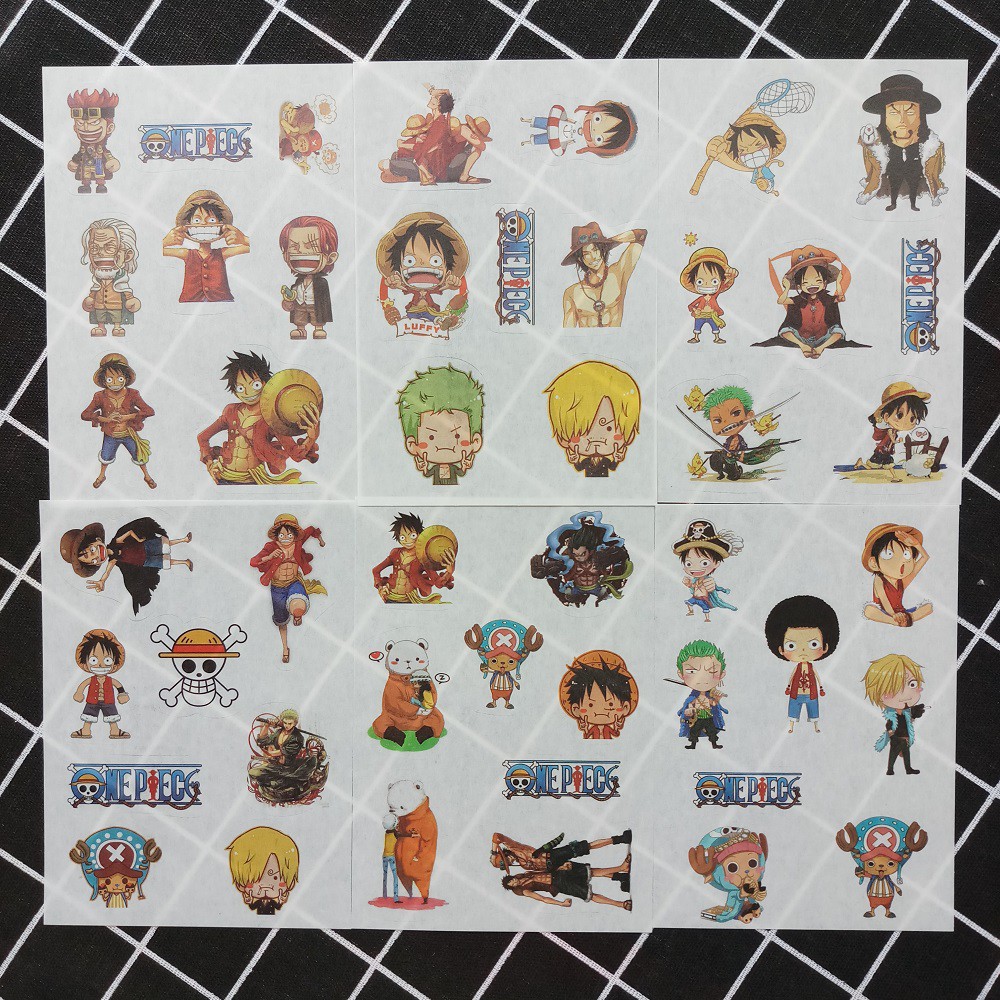 [Sticker] Hình Dán Anime One Piece (6 Tấm)