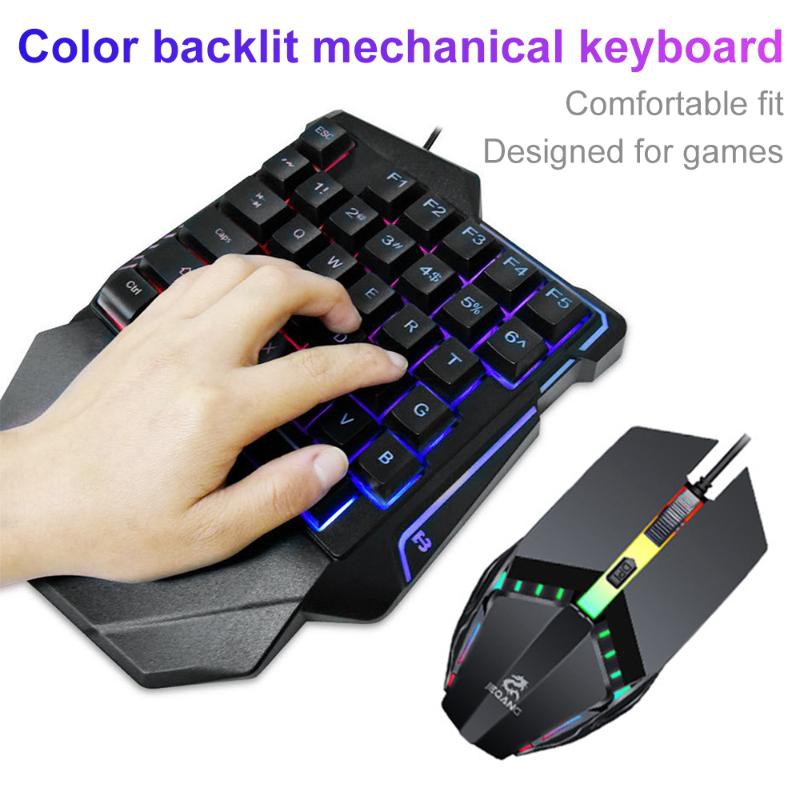 Mới Bàn Phím Cơ Chơi Game Mini Có Đèn Nền Rgb Cho Pc Ps4 Xbox