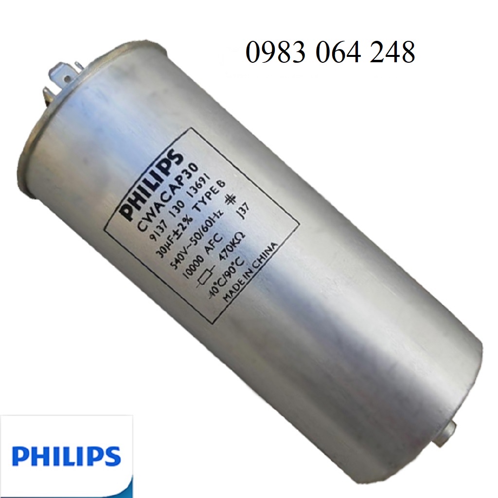 Tụ kích CWACAP30 dùng cho bóng Metal dạng bầu 1000w, Philips