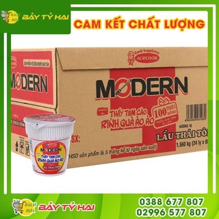 Thùng 24 ly mì Modern lẩu Thái tôm 65g