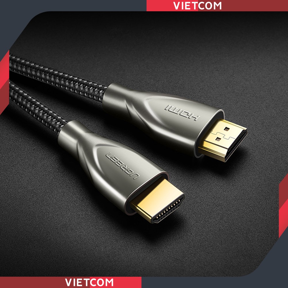 Cáp HDMI 2.0 Ugreen Carbon 2M Chuẩn 4K/60MHz  Đầu Cáp Mạ Vàng Cao Cấp - Mã 50108 - Bảo hành 18 tháng