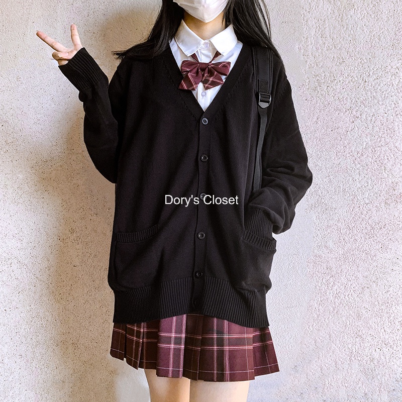 [Có sẵn] Áo khoác len cardigan mỏng dáng rộng đồng phục học sinh Nhật Bản nhà Dory SM07 | BigBuy360 - bigbuy360.vn