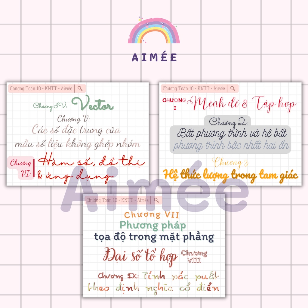 Sticker Tiêu Đề Chương Toán 10 - Kết nối tri thức - New | Aimée