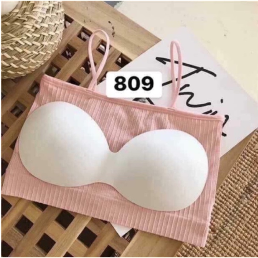 Áo bra quây 2 dây gân tăm sexy, Áo lót ngực không gọng dây nhỏ hở lưng FSHOPP5