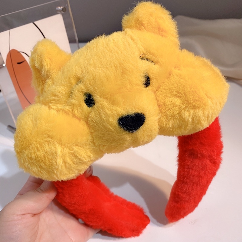 DISNEY Băng Đô Cài Tóc Hình Gấu Pooh / Chip Dale / Chip Dale Nhồi Bông Dễ Thương Cho Bé Gái