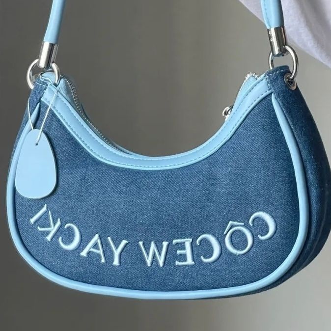 Túi Xách Đeo Vai / Kẹp Nách Chất Liệu Denim Thời Trang 2022 Mới Mẻ Cho Nữ