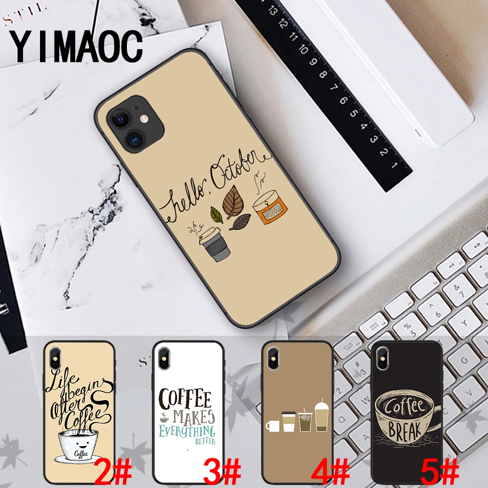 Ốp điện thoại hình ly cà phê nóng cho IPHONE XS MAX XR X 11 PRO 7 8 6 6S PLUS 69F