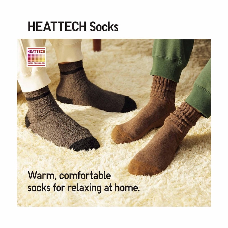 Vớ tất trơn dày giữ ấm công nghệ heat tech hàng xuất khẩu Nhật siêu dày