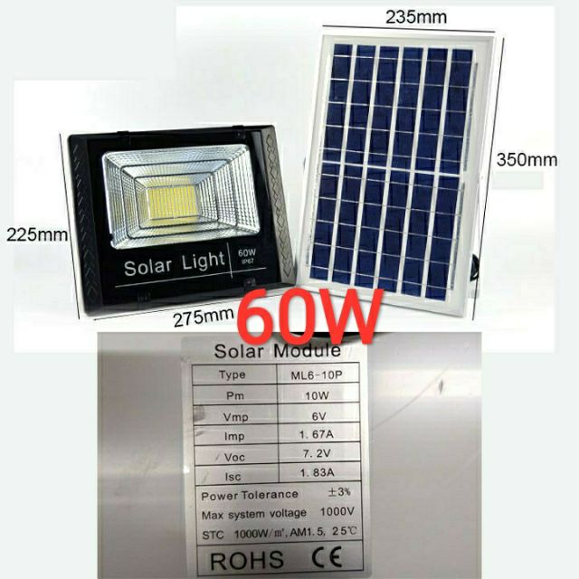 Đèn led pha năng lượng mặt trời có điều khiển 25w, 40w, 60w, 100w