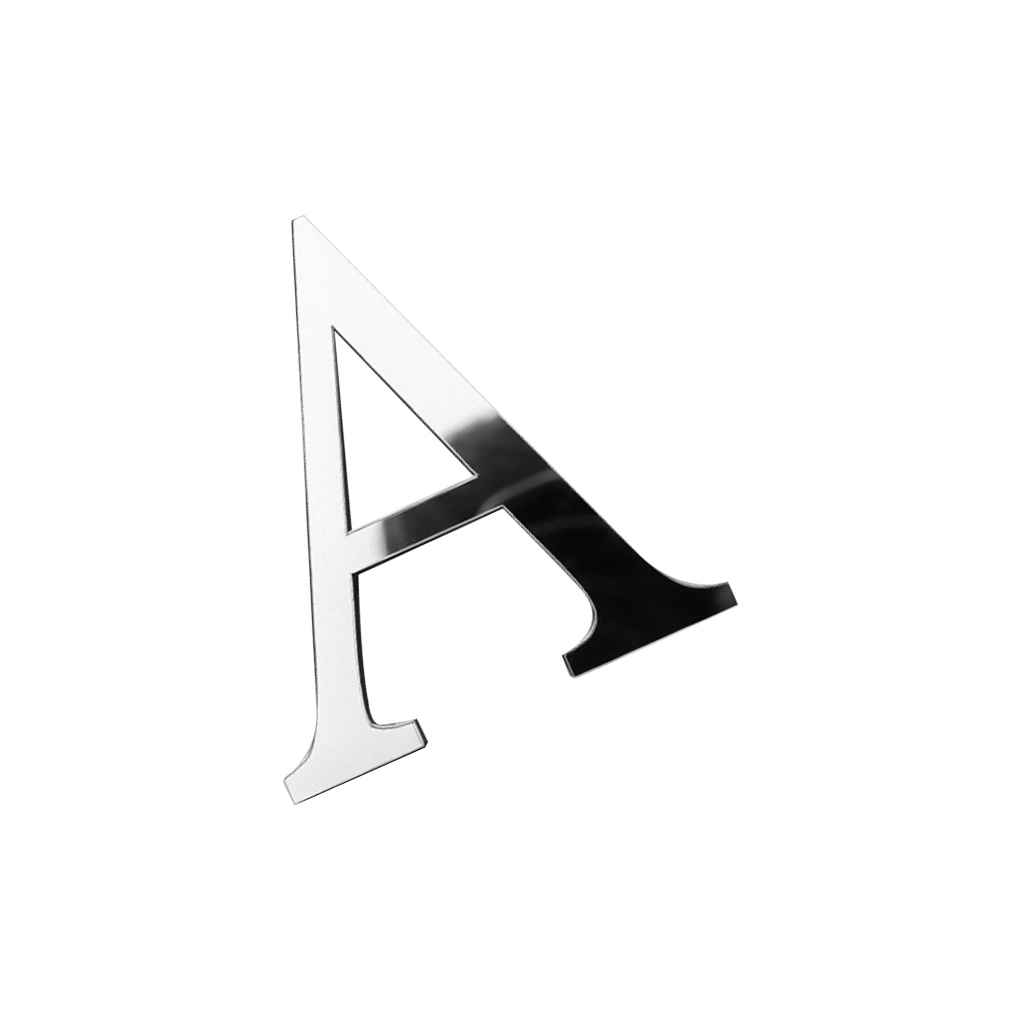 [CHOO] Letter Mirror Sticker Home Living Room Wall Decorative Mirror Decal Acrylic EVA Decoration