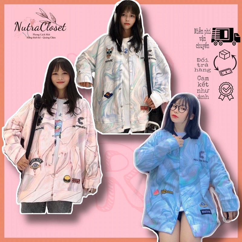 Áo khoác nỉ cardigan ulzzang