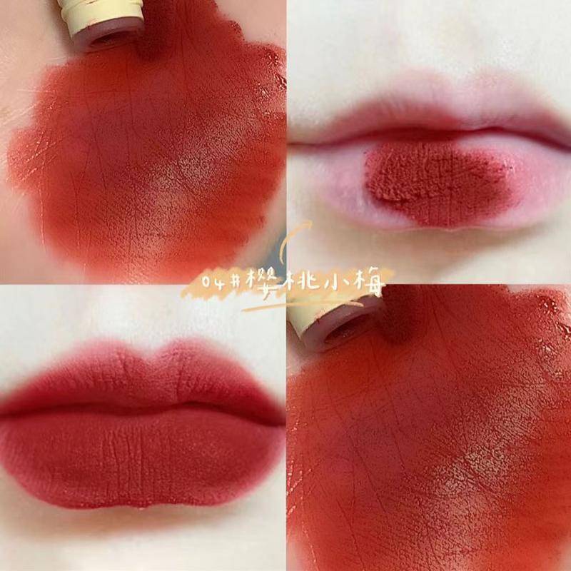 Set son môi lâu trôi chống thấm nước không dính cốc thiết kế hình điếu thuốc độc đáo