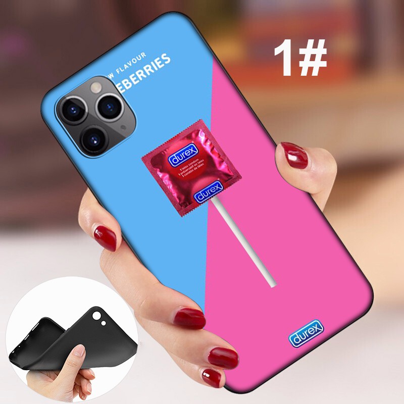 Ốp điện thoại TPU mềm họa tiết Durex QL13 cho iPhone X Xs Max XR 6 6s 7 8 Plus 5 5s SE 2020 6+ 6s+ 7+ 8+