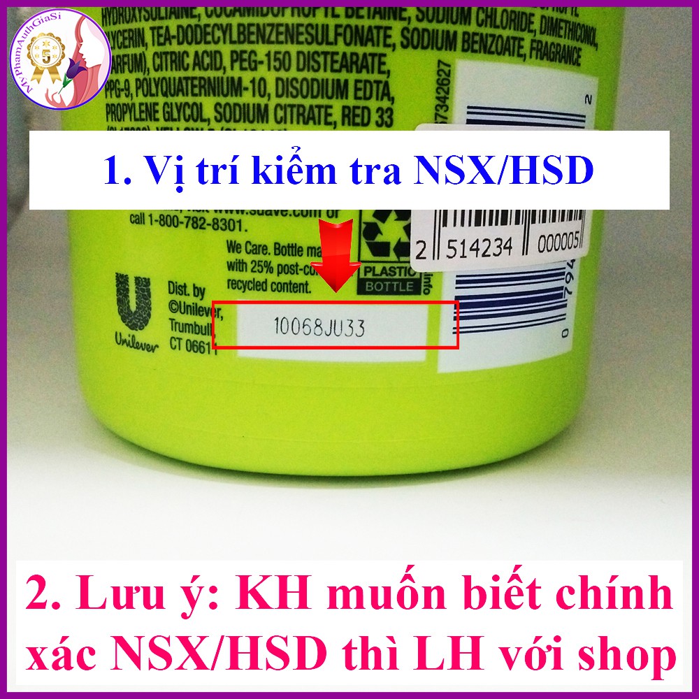 (MẪU MỚI) SUAVE KIDS 3IN1 HƯƠNG TÁO SỮA TẮM DẦU GỘI DẦU XÃ EM BÉ USA - 1,18L