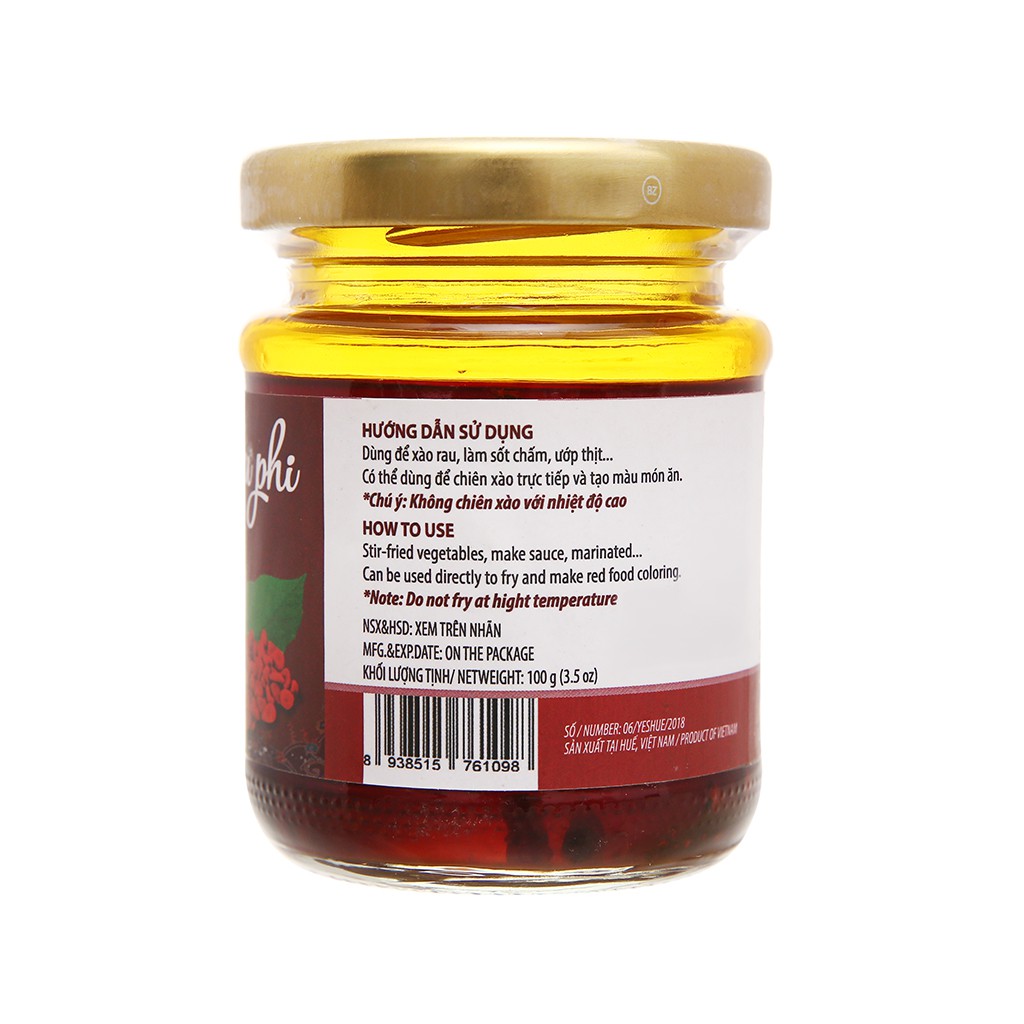 Dầu điều phi YESHUE ❌ 1 hũ 100g 🍀 GIA VỊ cần thiết cho mọi món ăn- Dầu điều phi béo thơm tiện dụng cho mọi bếp hiện đại