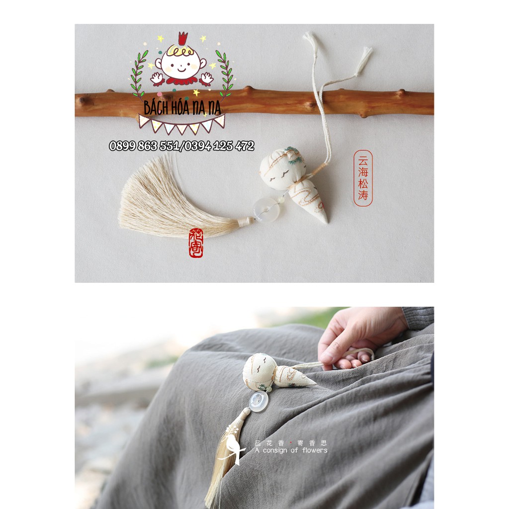 DIY BỘ KIT TỰ THÊU HỒ LÔ - CẦU MAY LÀM MÓC KHOÁ TÚI THƠM TREO Ô TÔ VÀ QUÀ TẶNG - NANA SHOP HANDMADE