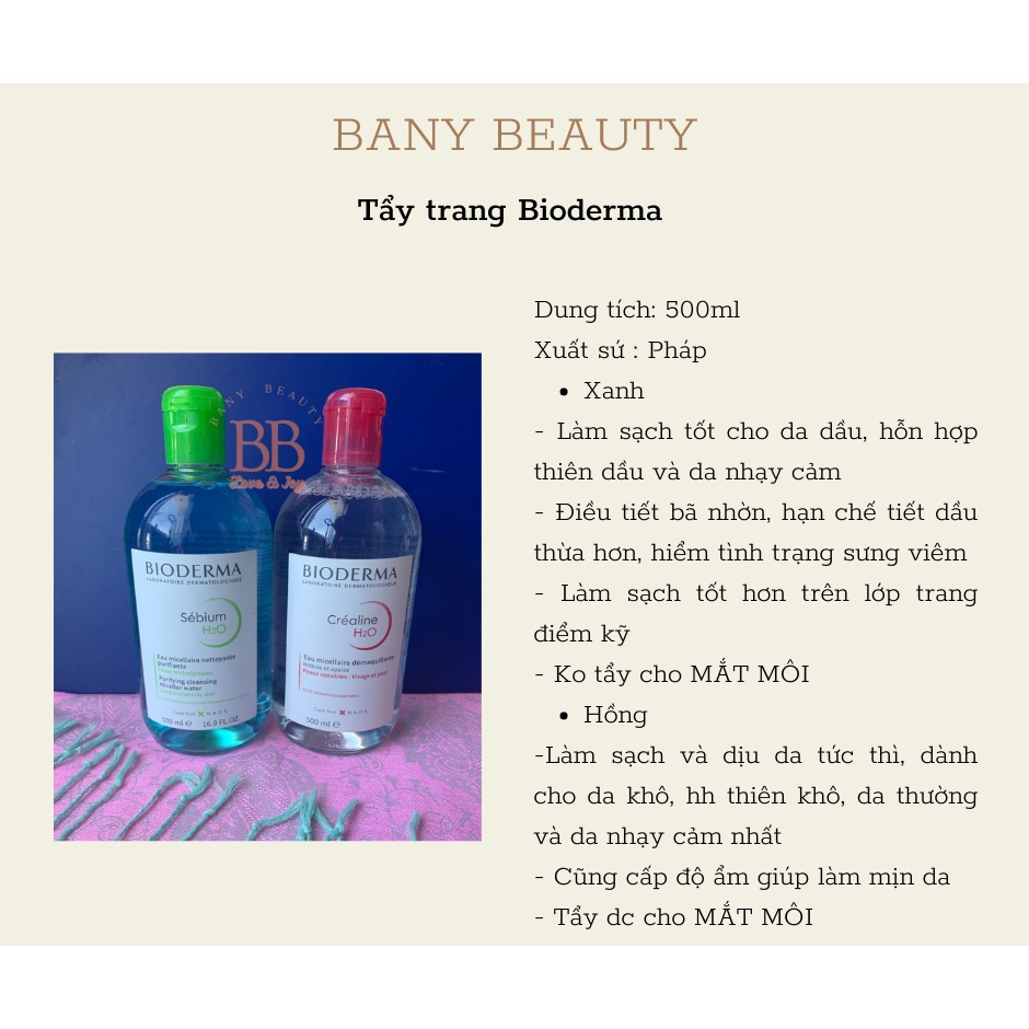 Nước Tẩy Trang Bioderma Nội Địa Pháp 500ml